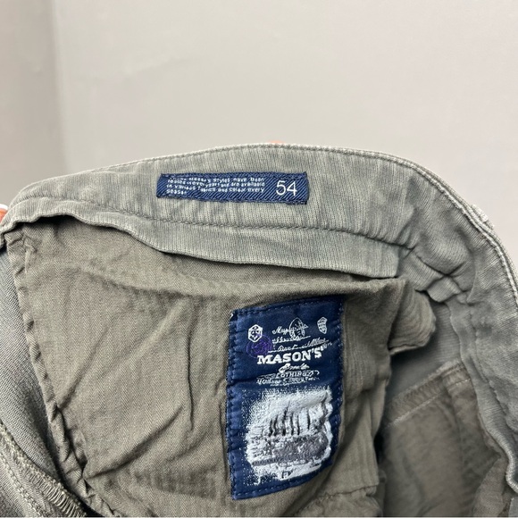 Em’s of Mason’s Italy chino pants Green stretch regular fit Size EU 54 38x33 - Picture 12 of 14